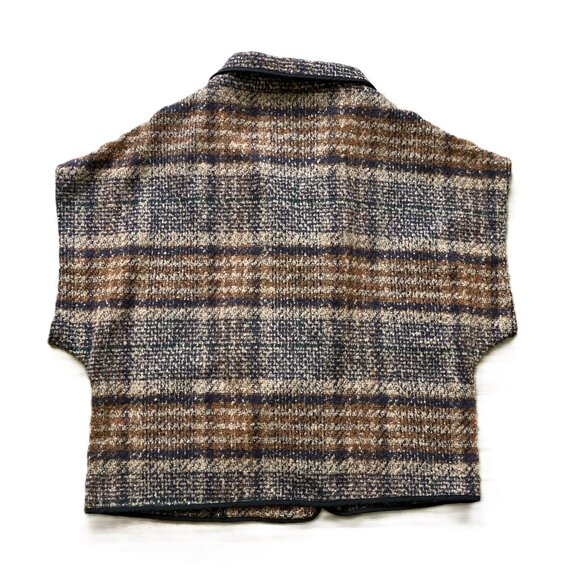 Vince Camuto Tweed Shrug Jacket Layering Top Snap Front One Size - Picture 3 of 7